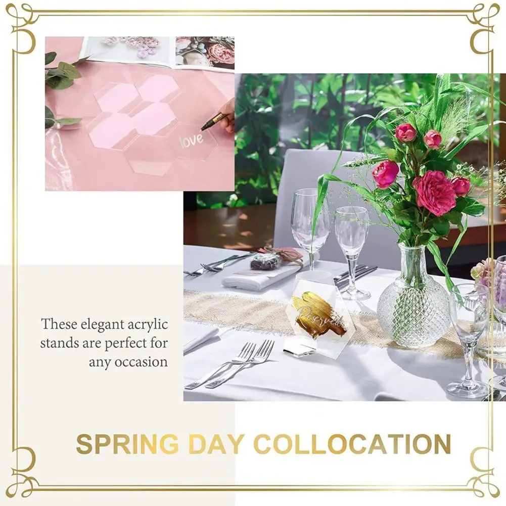 

Thicken Long Lasting DIY Craft Holder Included Table Signage Party Supplies