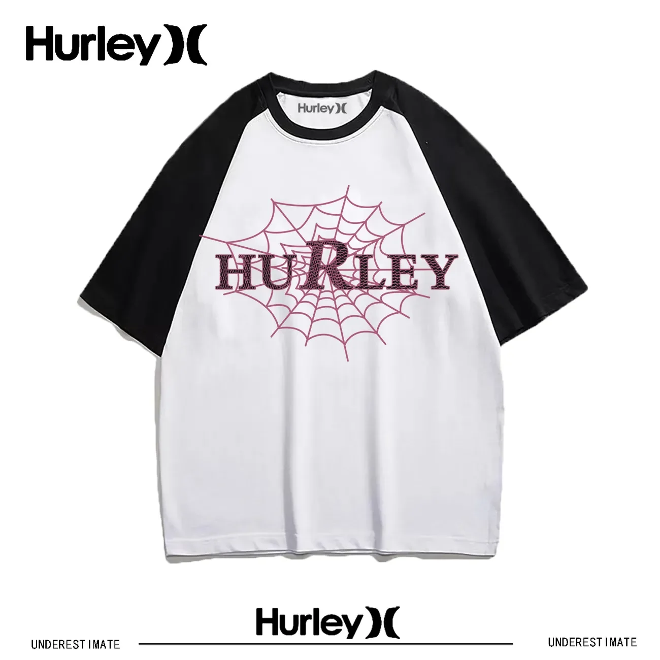 

Hurley Пляжная Одежда Мужс Summer New Short-sleeved T-shirt Men's And Women's Heavy Weight Everything Match Loose American Jacke
