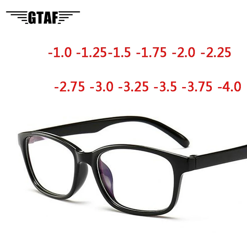

-1.0 -1.25 -1.50 -1.75 -2.0 -2.5 -3.0 -4.0 Fashion Vintage Refractive Myopia Glasses Women Men Short-sight Eyewear Black Frame