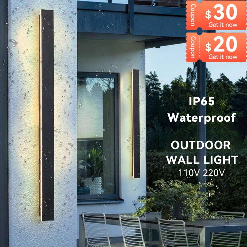 

Waterproof Outdoor LED Wall Lamp Modern IP65 Porch Sconce Light Garden Yard Patio Garage Door Lighting Decor Rainproof Fixtures