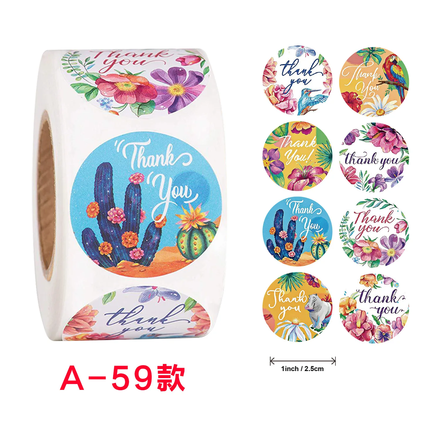 

100-500Pcs Stickers Pegatinas Thank You Envelope Seal Scrapbook Stationery Papeleria Cute Autocollants Supplies Stationery