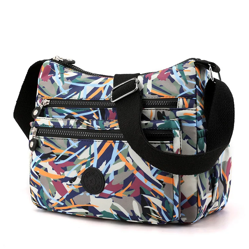 

Многослойная Сумка через плечо, легкий рюкзак из ткани Оксфорд, Женская холщовая вместительная сумка для людей среднего возраста