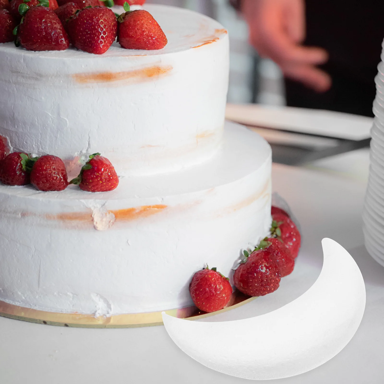 Луна торт эмбрион компактная поддельная модель пенопластовая форма DIY пенопласт