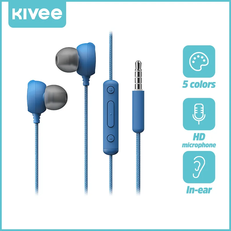 

Проводные наушники KIVEE, HiFi, с микрофоном, MT77, 3,5 мм