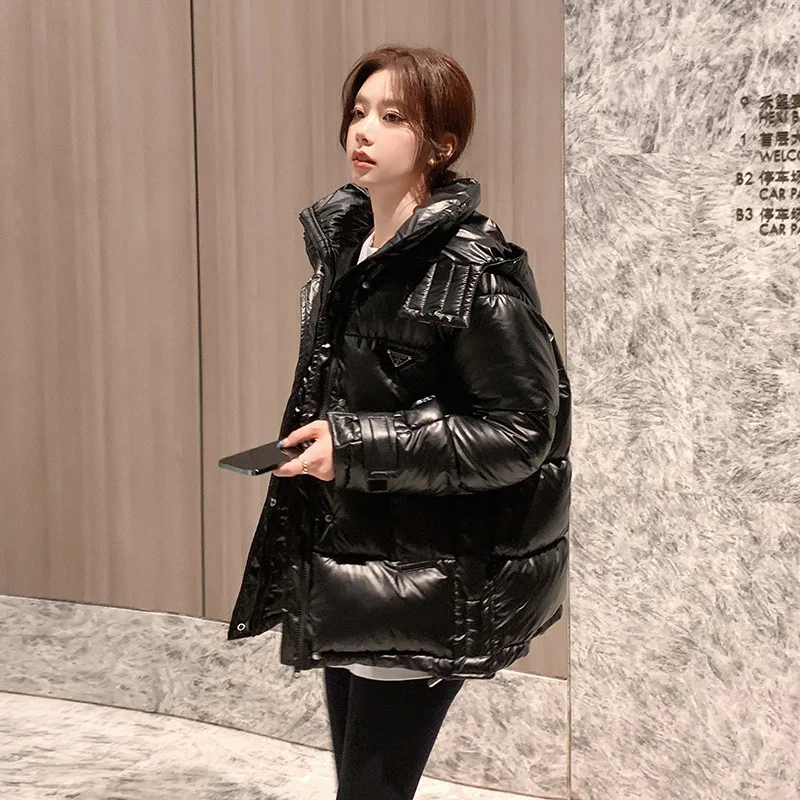 GRELLER Women's Fall Jacket 2022 Puffer Parkas Fashion Winter Ladies Coat with Hood Waterproof Oversized Jacket Warm Outerwear