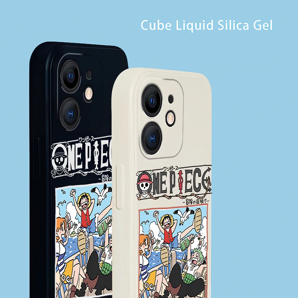 

ONE PIECE Phone Case For iPhone 11 12 13 Pro MAX Mini 6 6S 7 8 Plus X SR XS SE 2020 Soft Silicone TPU Anime Funda Cover Designer