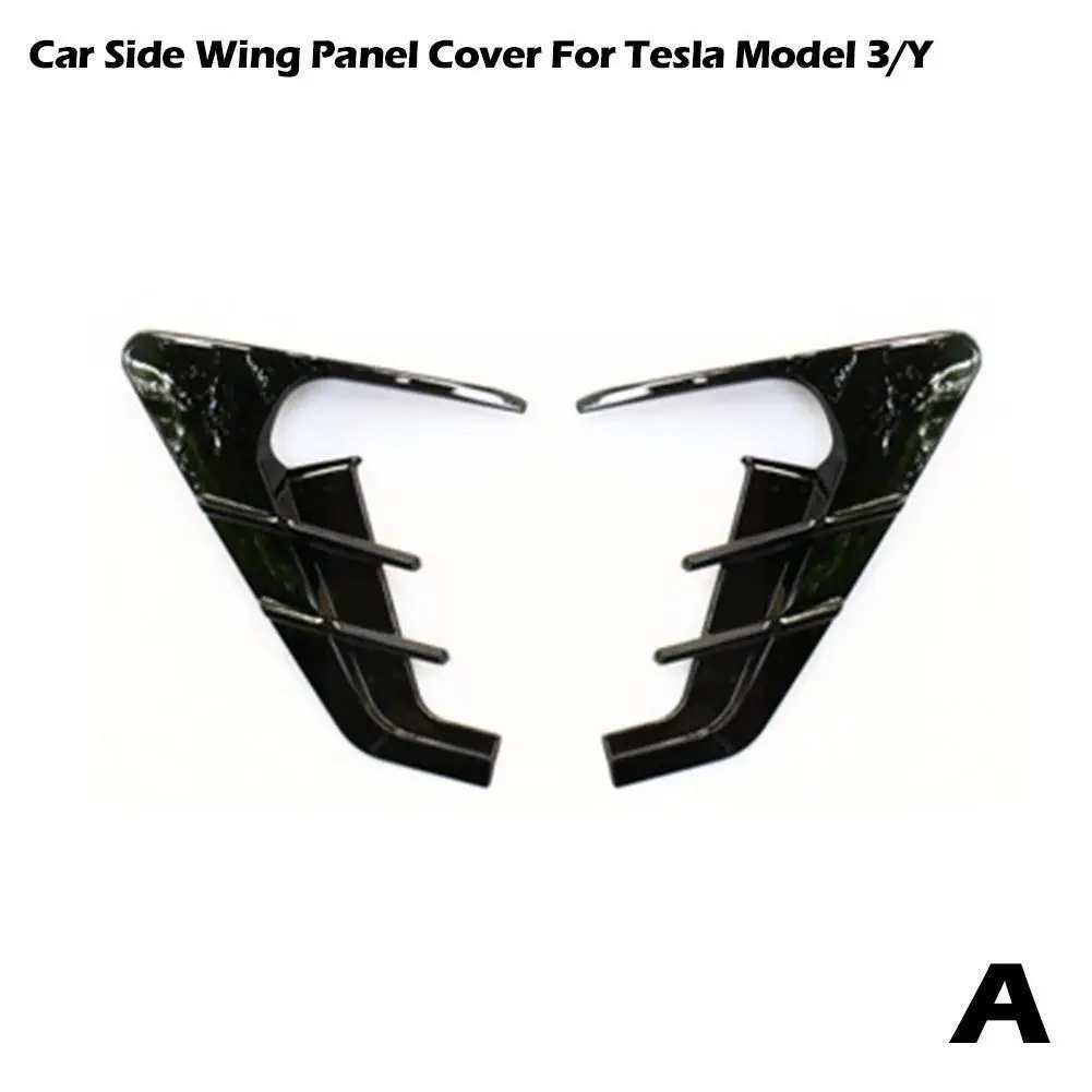 

Car Accessories For Tesla Model 3 /Y 2021 Camera Flanks Car Side Wing Panel Cover Spoiler Dust Cover Decoration Modificatio R4K4