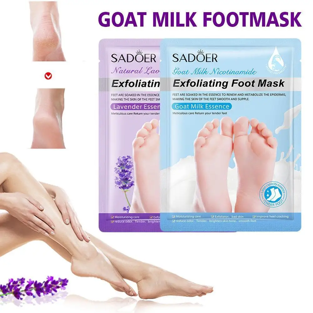 

Goat Milk Footmask Exfoliating Scrub Effectively Soften Foot Cutin Calluses Remove Moisturizing Peeling Mask Spa L8O2