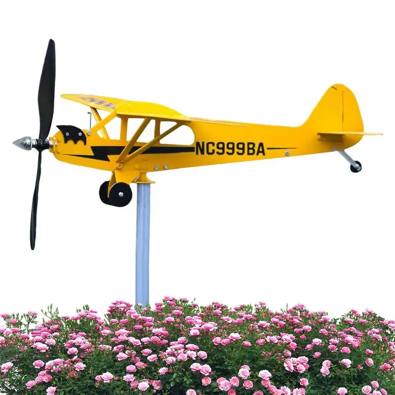 

J3 Cub Airplane Weathervane New J3 Cub Airplane Weathervane Metal Airplane Weathervane Garden Windmill Airplane Weathervane For