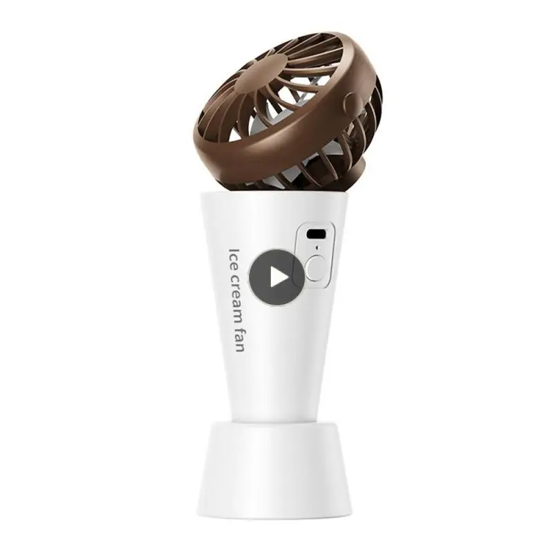 

Convenient Summer Small Fan Durable Usb Charging Small Fan Ice Cream Shaped Creative Mini Small Fan Fan Usb Charging Four Colors