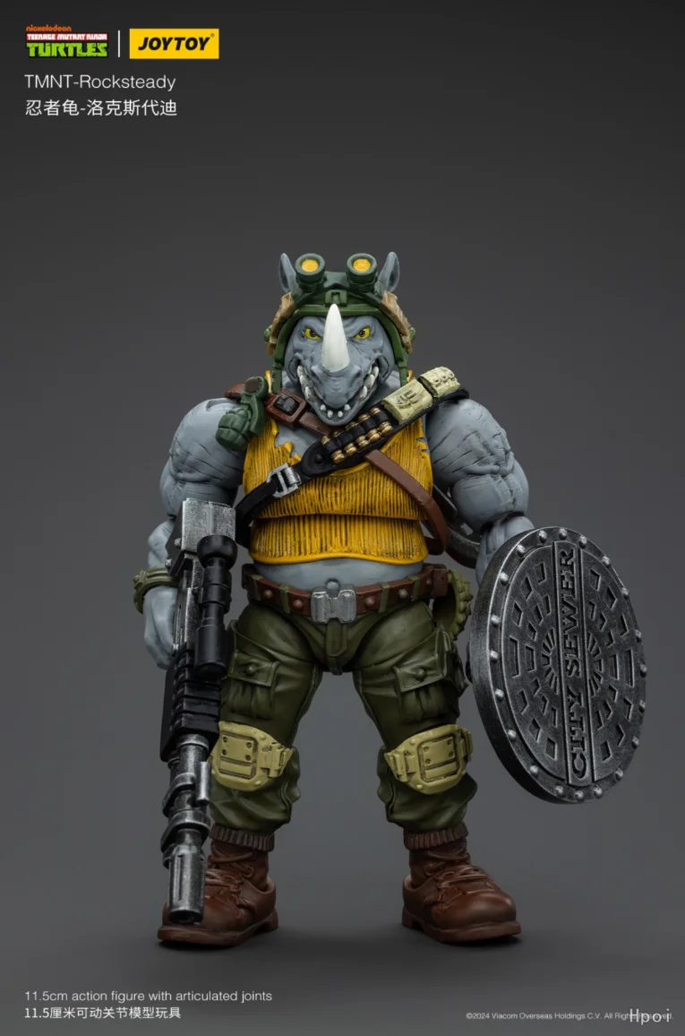 Фото 【SF】JOYTOY 1/18 Фигурки TMNT - Бибоп и Рокстеди, 2 шт., коллекционные модели, подарки, украшения №5