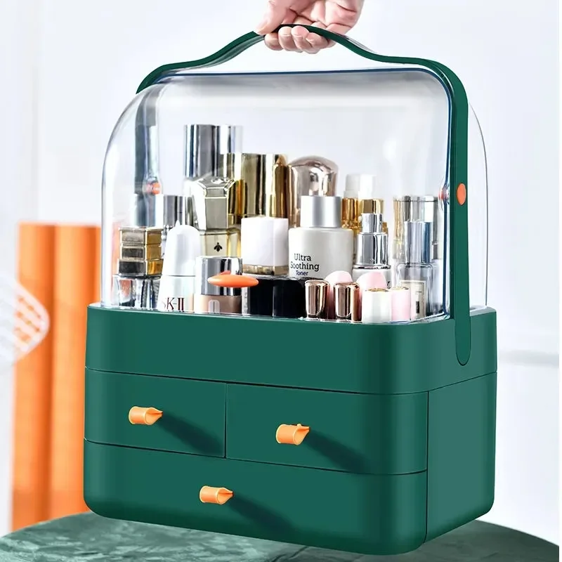 

Makeup Cosmetic Skin Bucket Acrylic Box Cabinet Drawer Table Lipstick Brush Display Storage Large Dressing Care Products Shelf