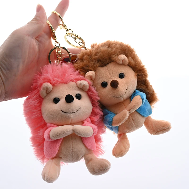 Мультяшная милая пара маленькая кукла-ежик брелок забавная плюшевая кукла
