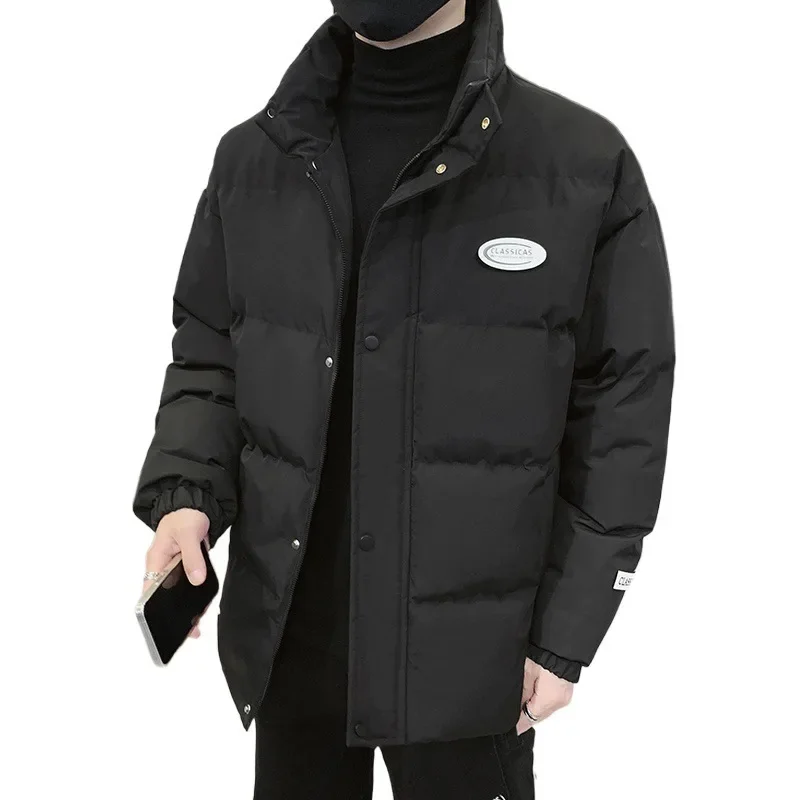 Хлопковое пальто в гонконгском стиле с воротником-стойкой для мужчин 2024 зимняя