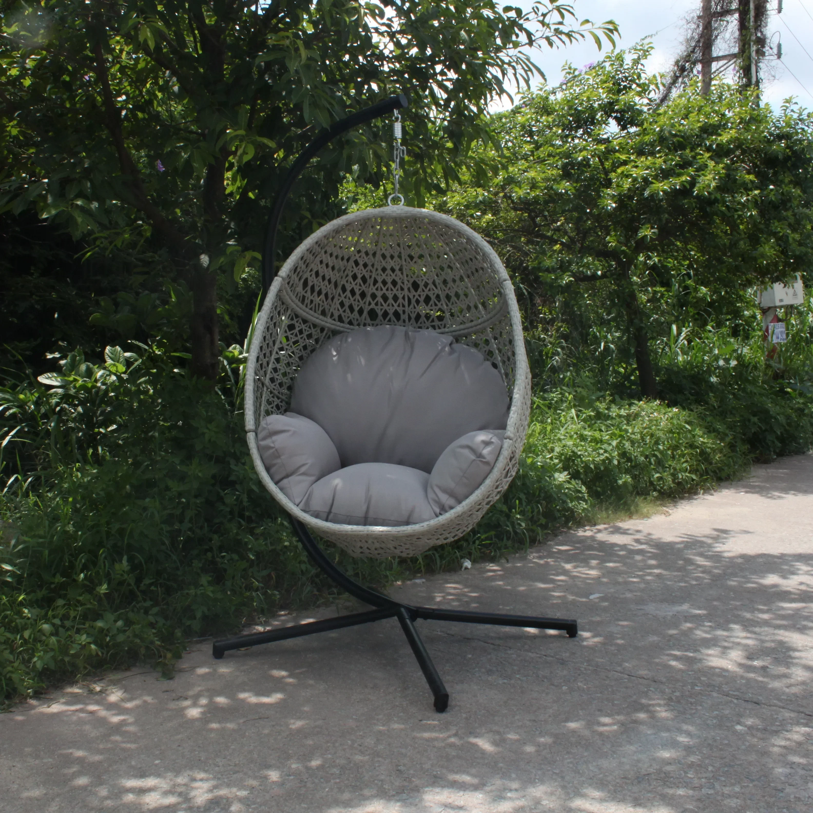 уличная плетеная корзина из ротанга уличные подвесные стулья уличный стул-яйцо
