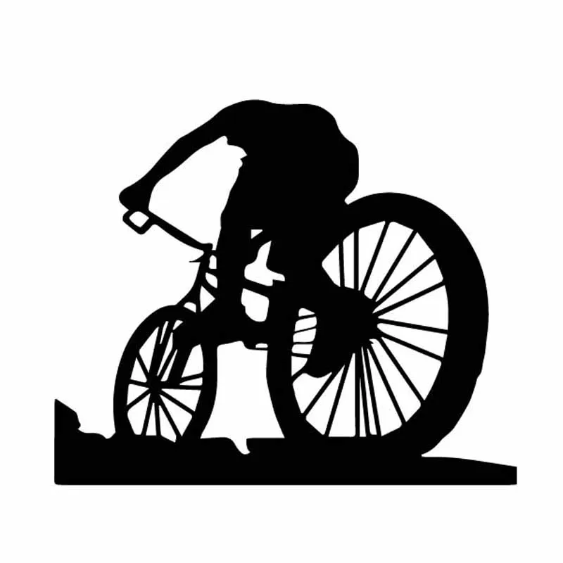 

Dazzling Bicycle Cyclist Riding Bike Shadow KK Vinly Decal Great Decor Car Sticker Car Accessories Black/White 13cm*15cm