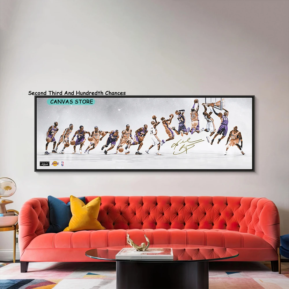 K-obe B-ryant Timeline плакат черная мамба настенное искусство баскетбол легенда принт