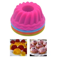 12pcsset silicone cake mold pumpkin shaped fondant 3d muffin cupcake nonstick resistant reusable kitchen baking moulds tool