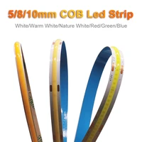 5mm8mm10mm cob led strip light 348 528 led high density flexible led light ra90 linear dimmable warm nature cool white 12v 24v
