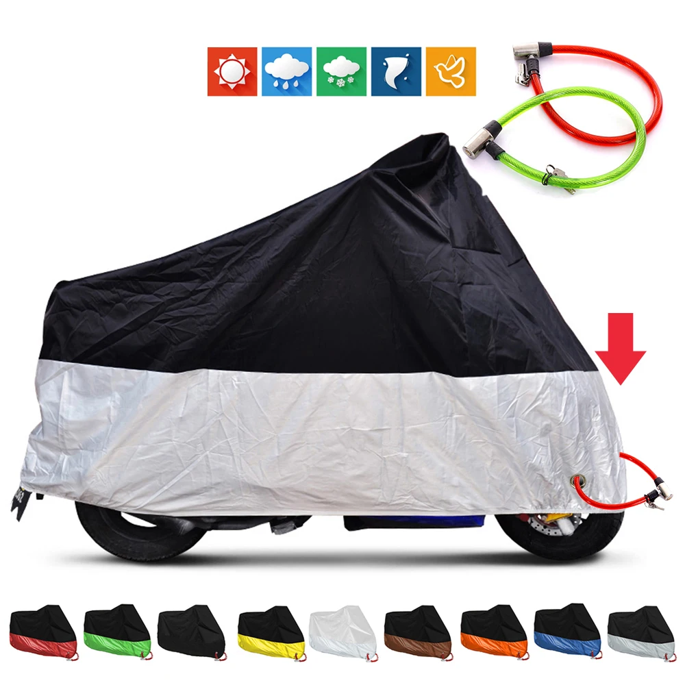 

Motorcycle Cover Dustproof Sun Block Protector Outdoor Moto Bike Cover FOR Suzuki GS500 DL 1000 VSTROM DL650 GN 125 SV650 DR 650