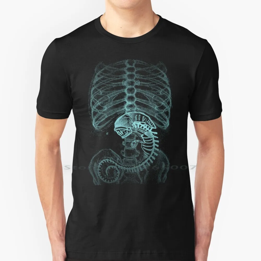 

Radiography , X-Ray T Shirt 100% Cotton Film Horror Sci Fi Space Science Fiction Retro Cult Movie Vintage 80s Xenomorph Cool