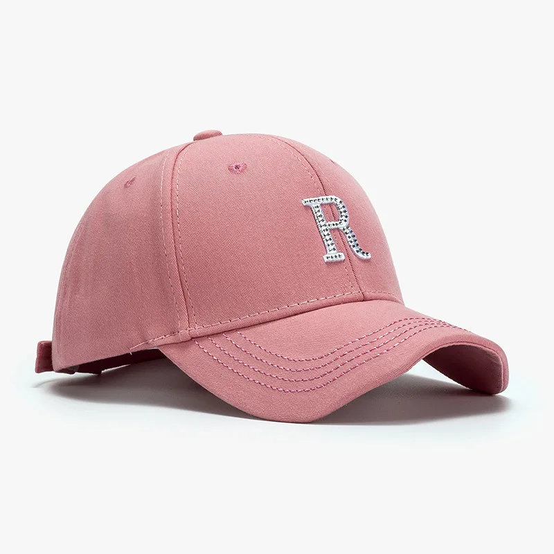 

Spring Summer Cotton letter R Casquette Baseball Cap Adjustable Snapback Hats for men and women 24