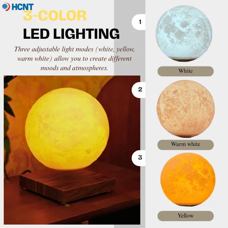 Магнитная левитирующая лунная лампа Luna