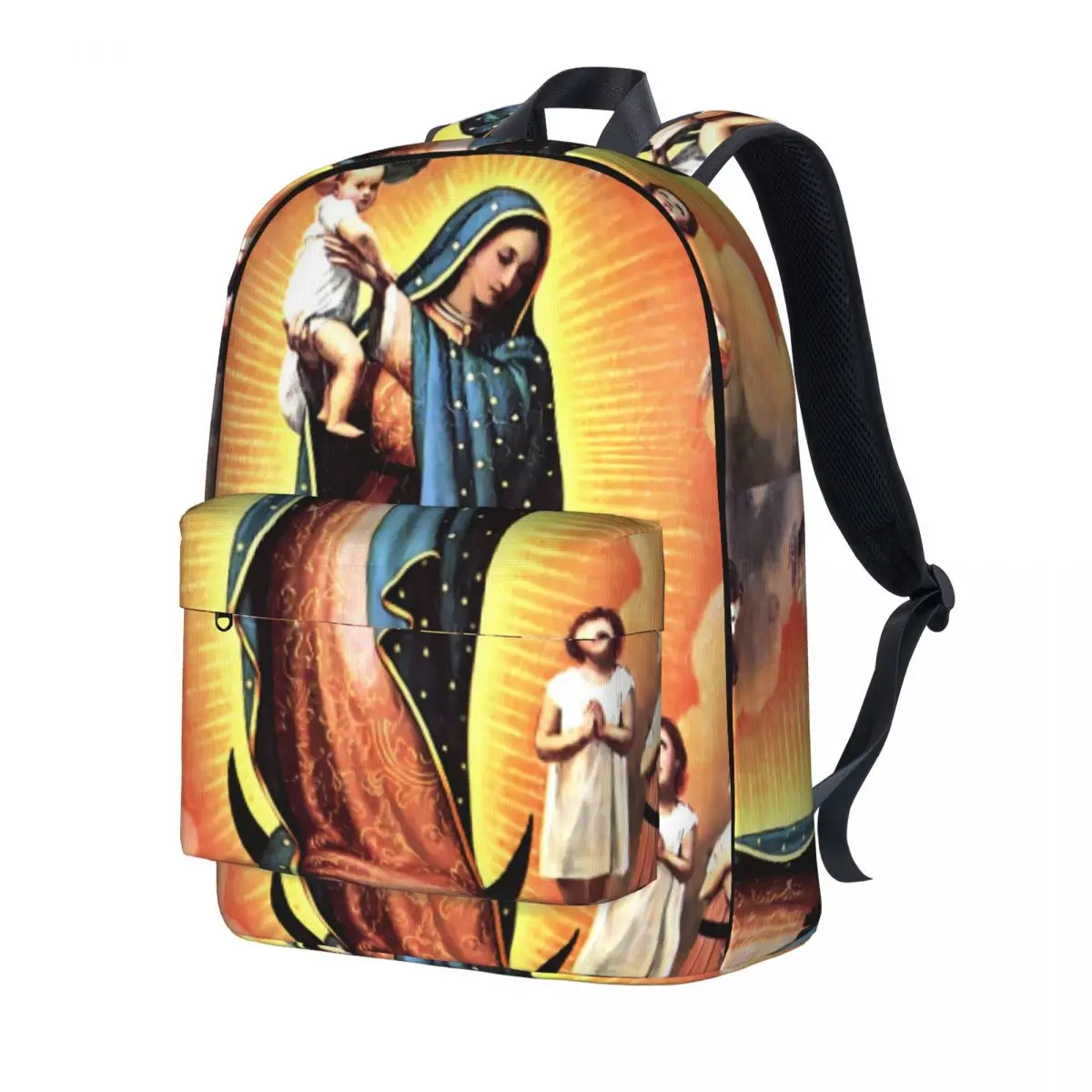 

Virgin Mary Backpack Our Lady Of Guadalupe Outdoor Style Backpacks Women Men Designer Durable School Bags Pretty Rucksack
