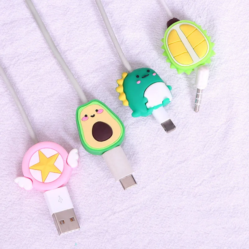 

Милая мультяшная Защитная намотка для кабеля, органайзер для USB зарядного кабеля, кабеля наушников, провода передачи данных, прекрасная Защитная крышка