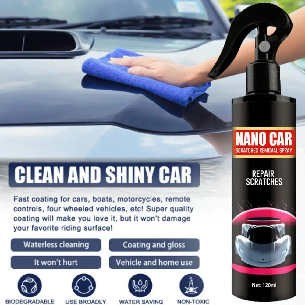 

120ml Car Scratch Repair Spray Crystal Coating Care Care Repairing Paint Car Lacquer Glass Spray Polished Auto Coating W1f6