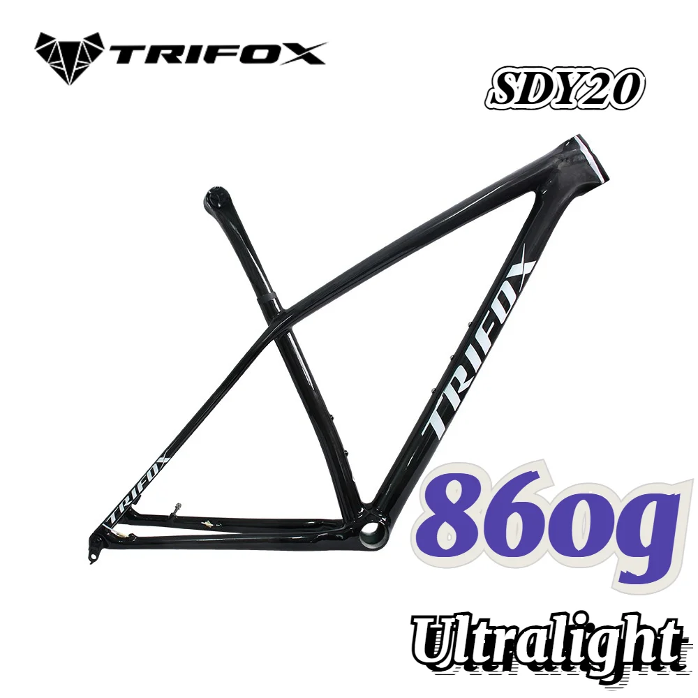 

TRIFOX SDY20 Boost 148 Full Carbon Fiber MTB Bicycle Frame 29" Ultralight 860 Grams 29er Mountain Bike Frameset T1000 SeatPost & Thru Axle Skewer & Headset Included Internal Cable Routing