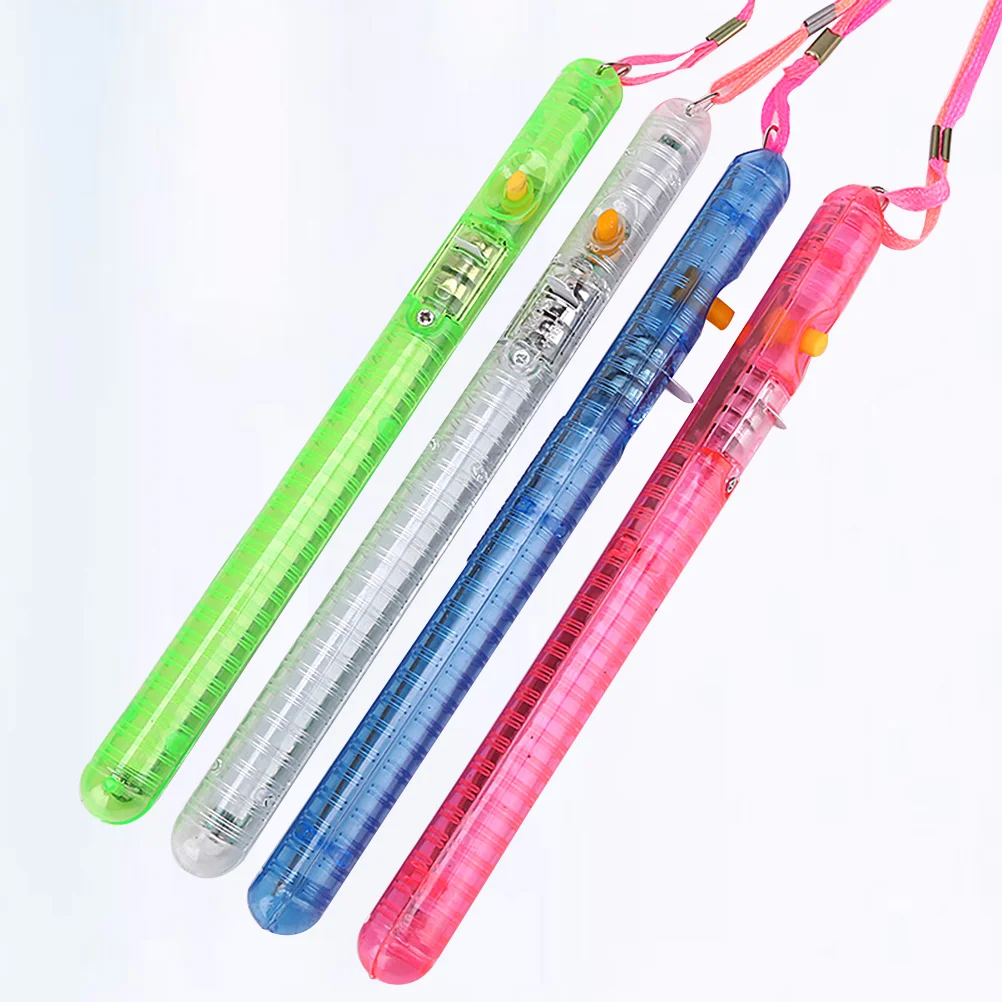 

10 Pcs Glow Stick Practical Button Hanging Lanyard LED Bar Flashing Stick Fluorescent Light Sticks for Birthday