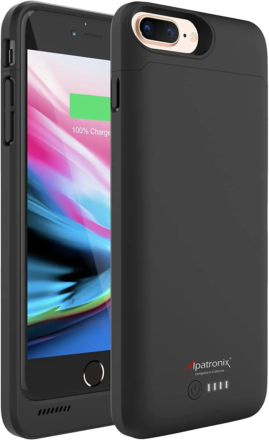 

Чехол для аккумулятора iPhone 8 Plus/7 Plus/6S Plus/6 Plus, чехол для дополнительного зарядного устройства 5000 мАч с беспроводной зарядкой, совместимый с ...