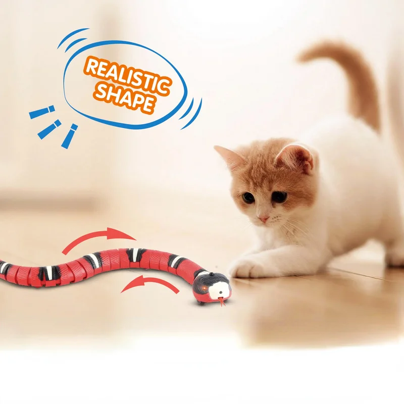 

Smart Sensing Snake Cat Toys Electric Interactive Toys For Cats USB Charging Cat Accessories For Pet Dogs Game Play Toy