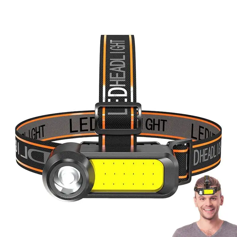 

Перезаряжаемая головная вспышка s IPX6, водонепроницаемая головная Светодиодная лампа, регулируемая головная повязка, наружный головной све...