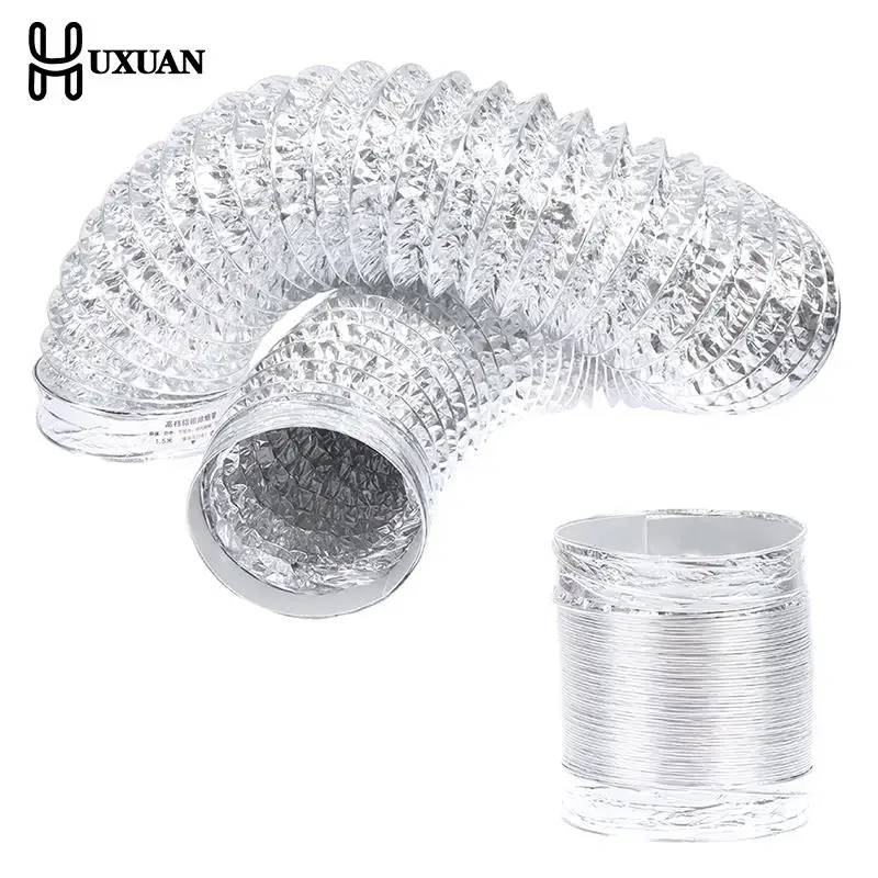 

4 Inch 100mm Ventilator Pipe PVC Aluminum Tube Air Ventilation Pipe Hose Flexible Exhaust Duct 1.5/3/2M Air System Vent Bathroom