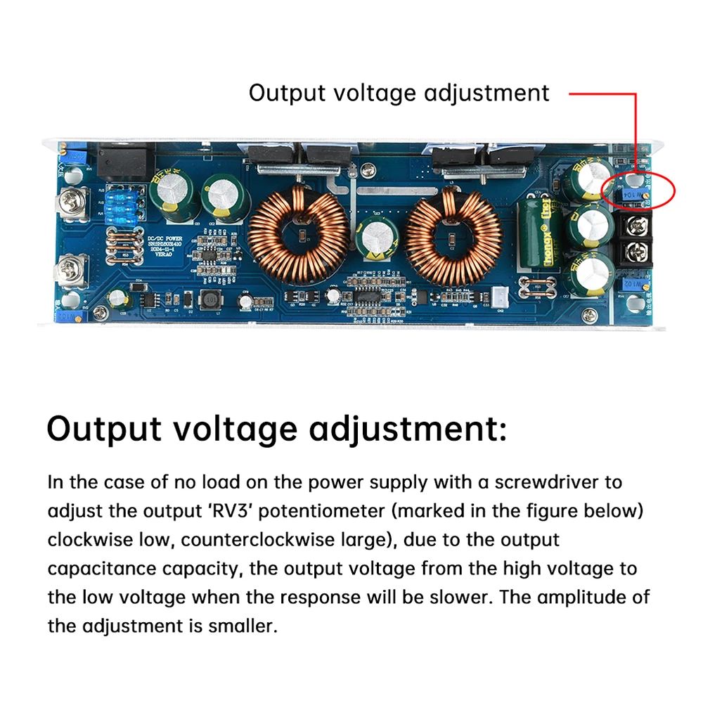 1000 Вт DC-DC Модуль преобразователя источника питания Boost DC 12-75V-12-85V Повышающий