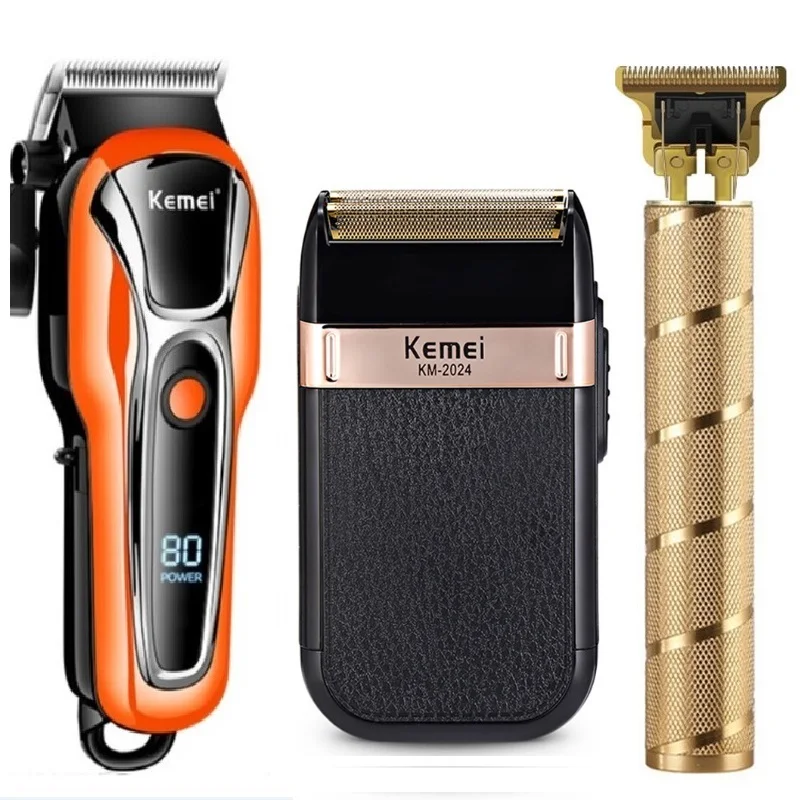 

Машинка для стрижки волос Kemei, электрический триммер для мужчин, Профессиональная Мужская машинка для стрижки волос, парикмахерский триммер