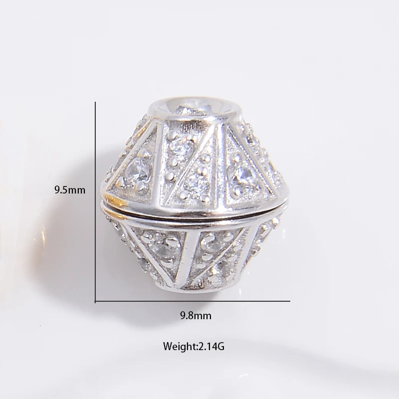 S925 стерлингового серебра микро-циркон двойной подвесной разъем для DIY аксессуары