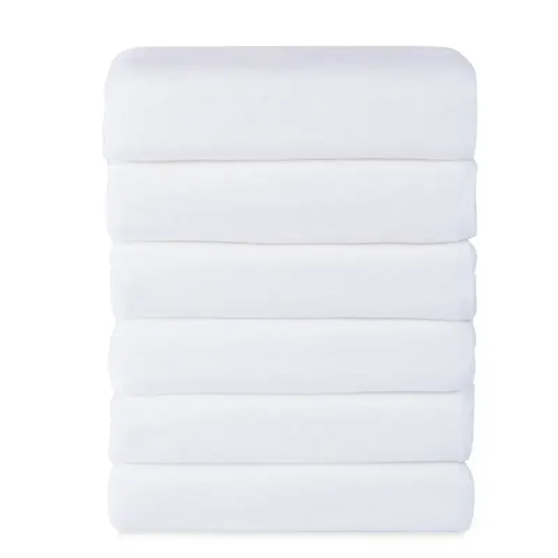 

Набор банных полотенец (6 шт., 27x55 дюймов), абсорбирующие, быстросохнущие полотенца из микрофибры для ванной, белого цвета