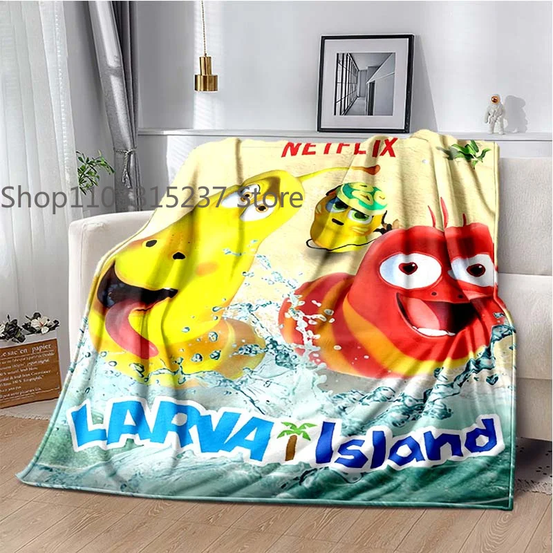 Мультяшное анимационное детское одеяло с логотипом Ll-Larva мягкие теплые