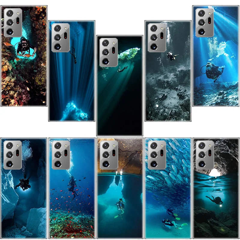 Deep sea diving Adventure Phone Case For Samsung A71 A70 A51 A50 5G A41 A40 A31 A30 A21S A20E Galaxy A11 A10 A9 A8 Plus A7 A6 A8