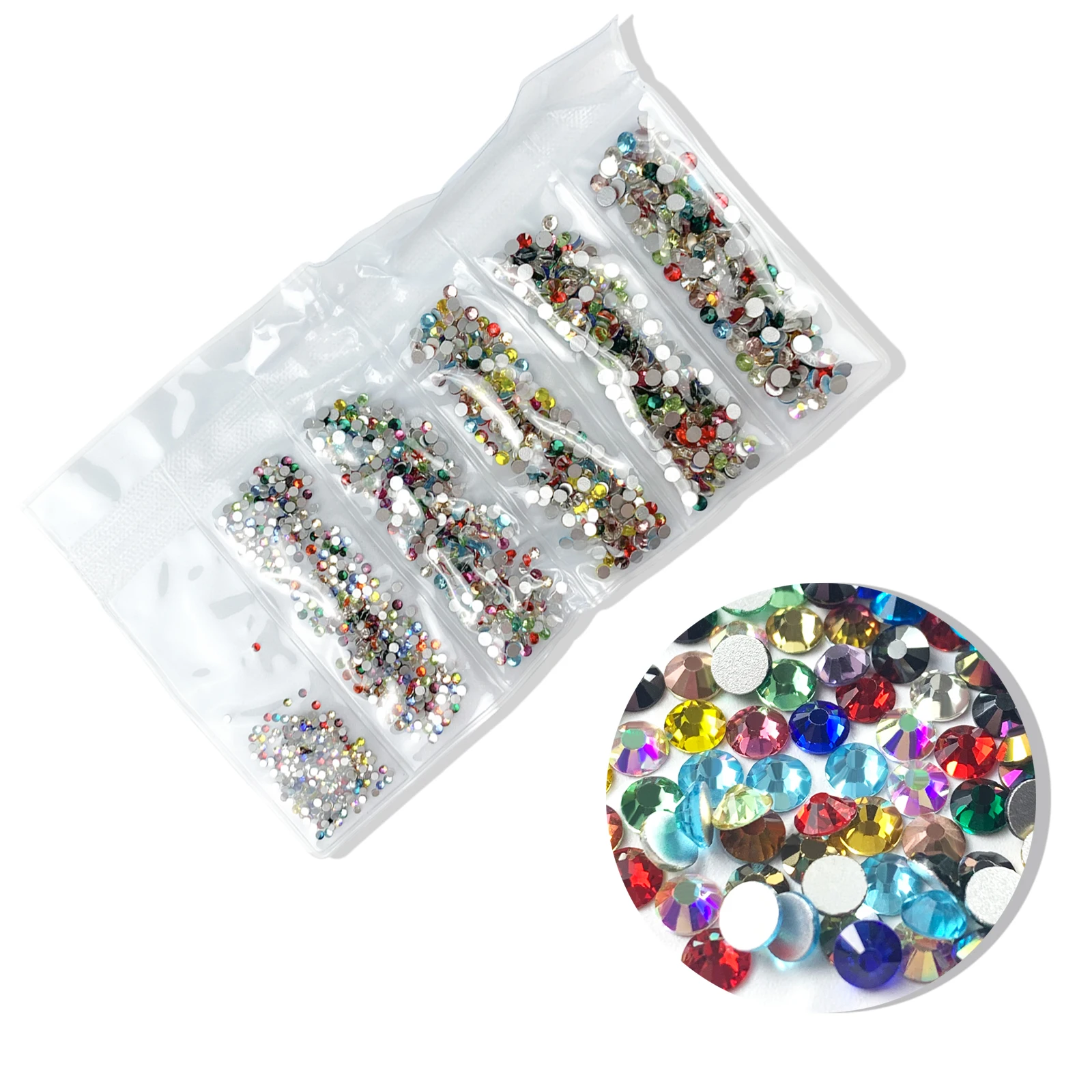 

1728 шт., блестящие 3d-стразы для дизайна ногтей