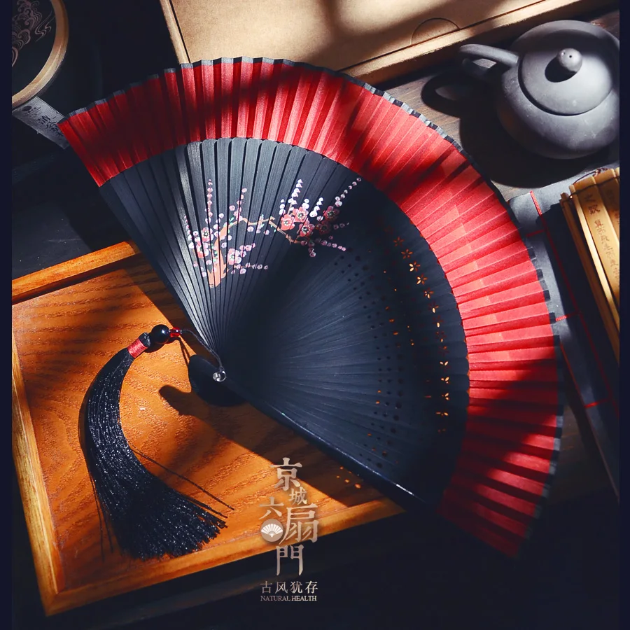 

Красный веер, архаический складной веер в китайском стиле, старинный женский веер для танцев, для дискотеки и прыжков, легко открывать и зак...