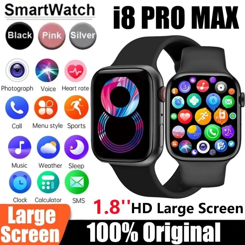 

Original SmartWatch I8 Pro Max Series 8 Phone Call Custom Watch Face Sport Waterproof Women Man Wireless Charging Smart Watch