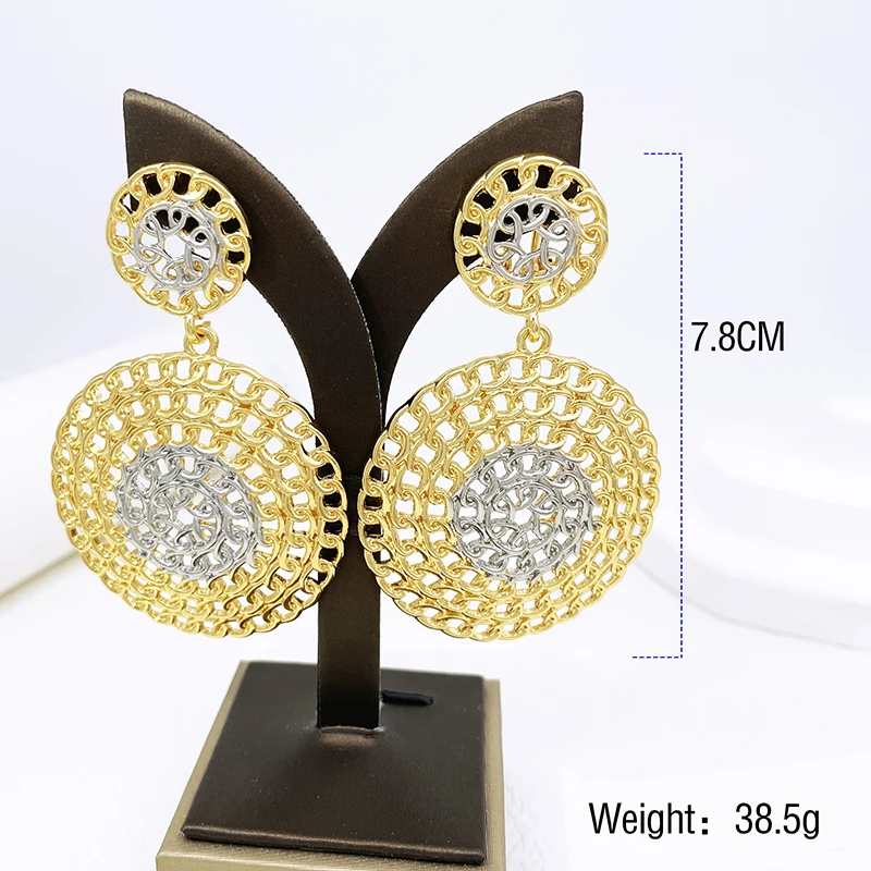 Женские серьги с золотым покрытием 18 К