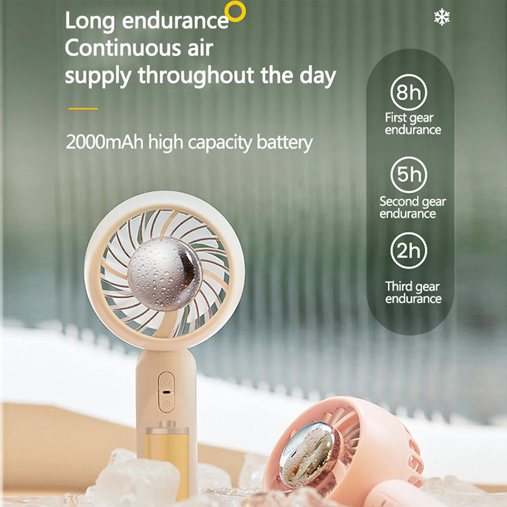 

Portable Hand Fan Semiconductor Refrigeration Cooling 2000mAh Battery USB Rechargeable Mini Handheld Fan Air Cooler Outdoor