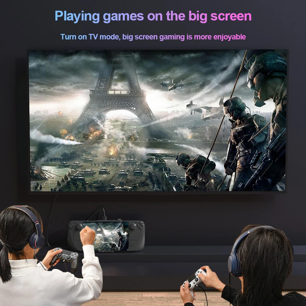 Фото Док-станция 5 в 1 USB C для Steam Deck 100 Вт PD3.0, концентратор быстрой зарядки с HDMI 4K, 60 Гц и USB-портами №2