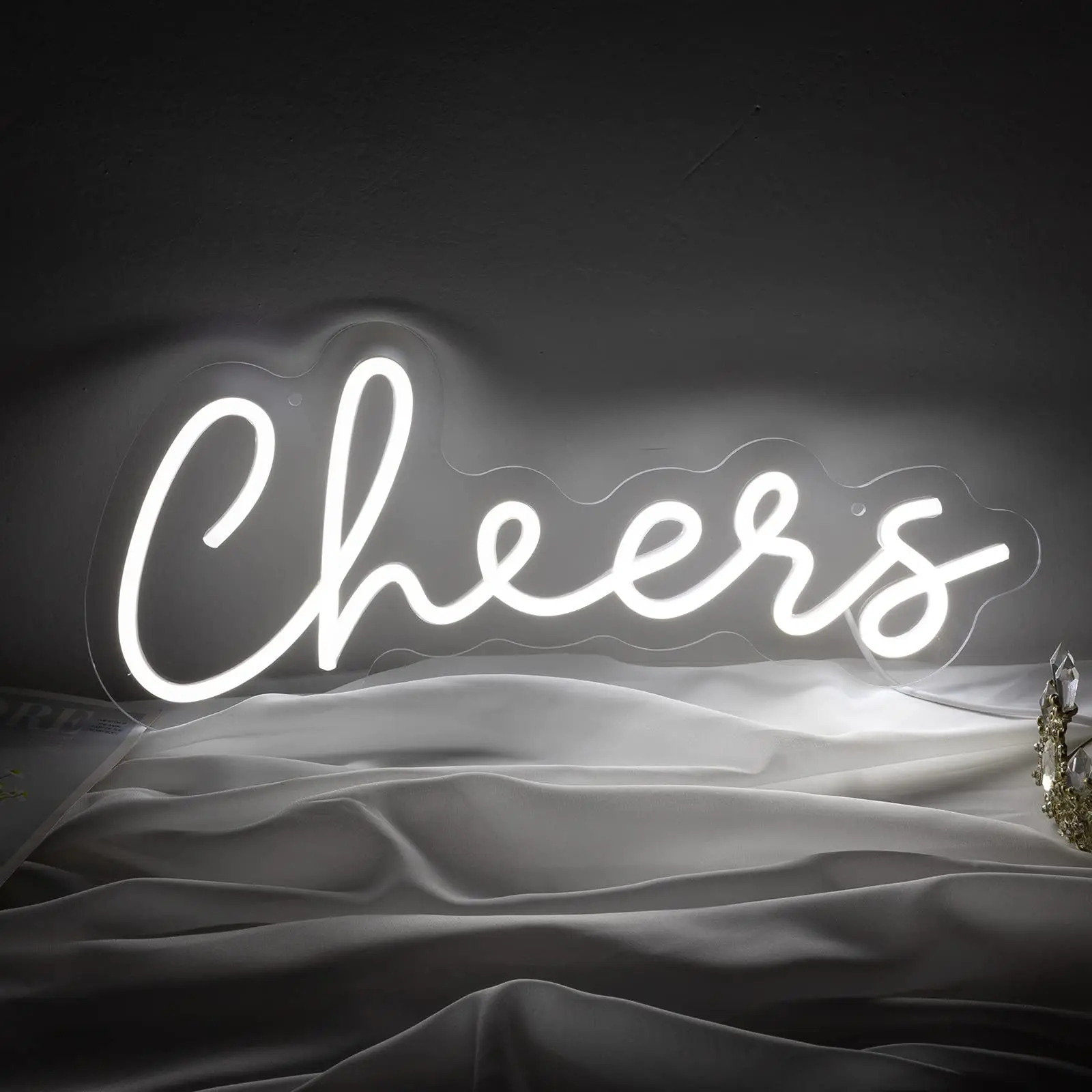 

Neon Sign Cheers Wedding Usb Acrylic Led Lights Bar Party Club Wall Decor For Children To The Room Withsign Decor Gift