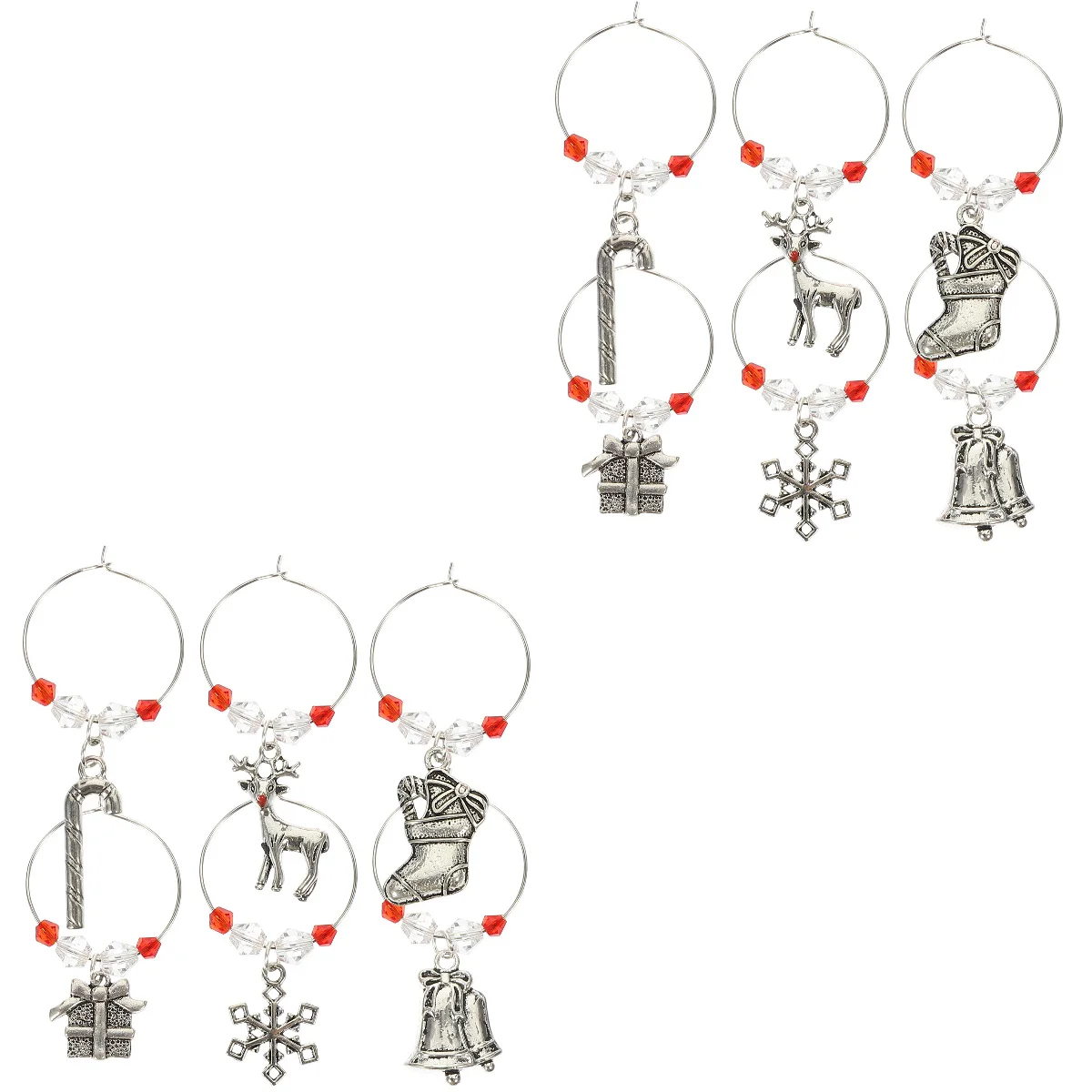 

12 Reusable Party Glass Charms Tags Glass Markers Washable Glass Markers for Marking House